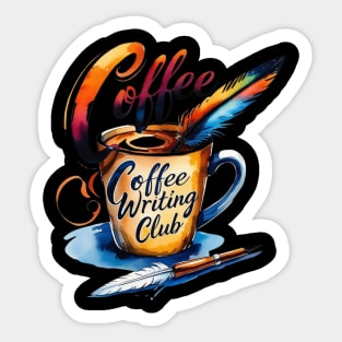 Coffee Writing Club lovers Sticker